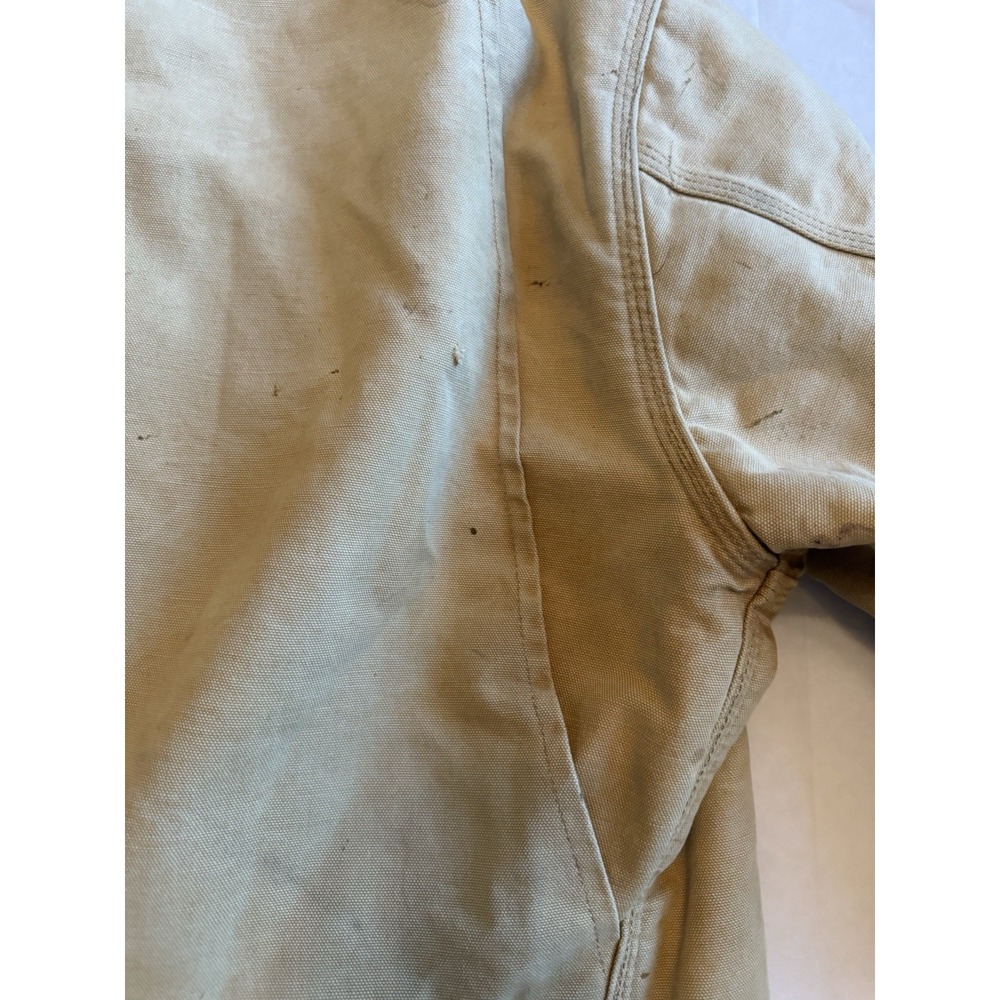 Vintage Carhartt USA Chore Coat Blanket Lined Tan Duck Work Jacket 100 Years Vtg - Picture 11 of 16